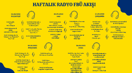 25-29 Eylül Radyo FBU Yayın Akışı