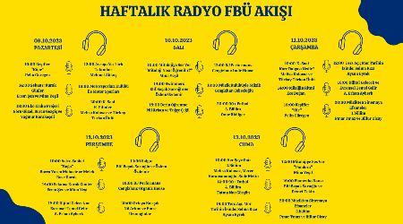 9-13 Ekim Radyo FBU Yayın Akışı