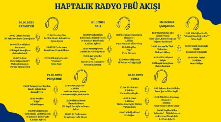 16-20 Ekim Radyo FBU Yayın Akışı