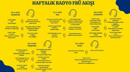 06 Kasım - 10 Kasım Radyo FBU Yayın Akışı