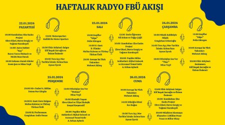 22-26 Ocak Radyo FBU Yayın Akışı