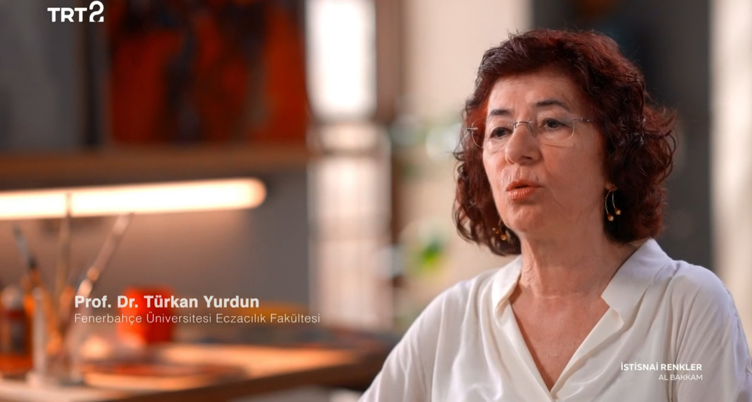 Eczacılık Fakültesi Farmasötik Toksikoloji Anabilim Dalı Başkanı Prof. Dr. Türkan YURDUN, TRT 2 de yayınlanan İstisnai Renkler adlı programa katıldı.